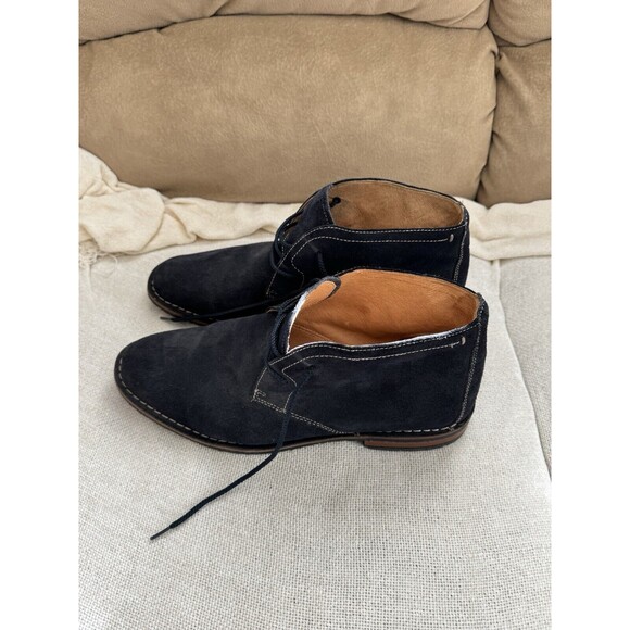 Trask Navy Blue Suede Leather Brady Lace Up Chukka Boot Vibram Sole Men’s 11 - Picture 3 of 11